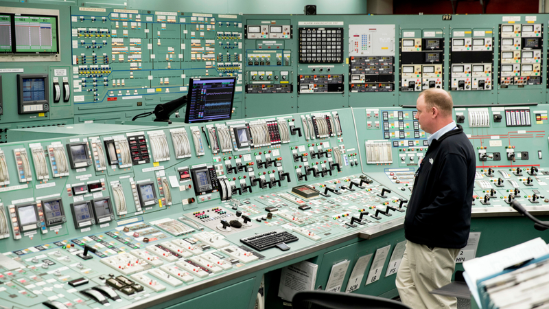 The control room at Three Mile Island nuclear power plant, 2017.